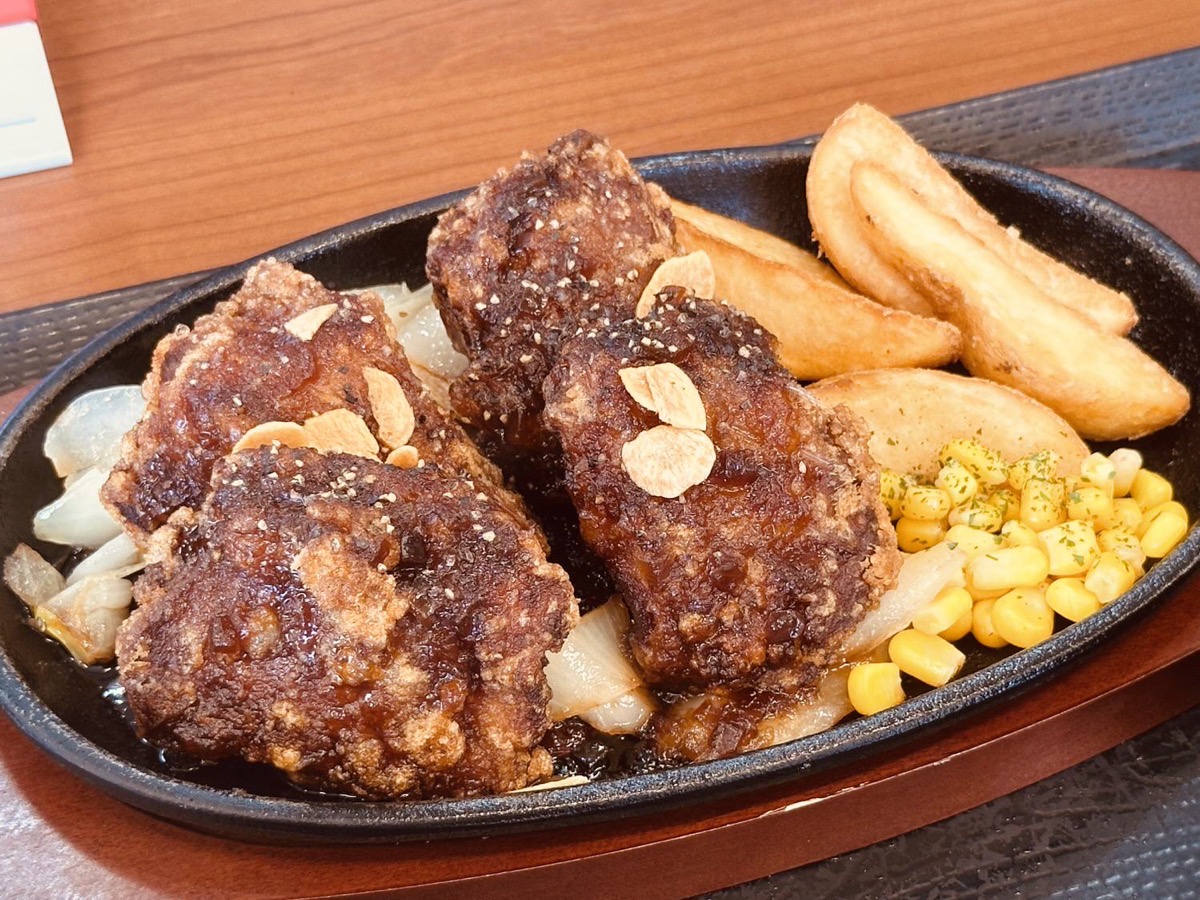 からやま 鉄板ワイルドからテキ定食 010.