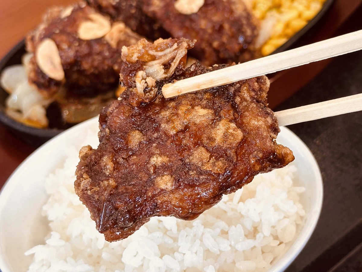 からやま 鉄板ワイルドからテキ定食 012.