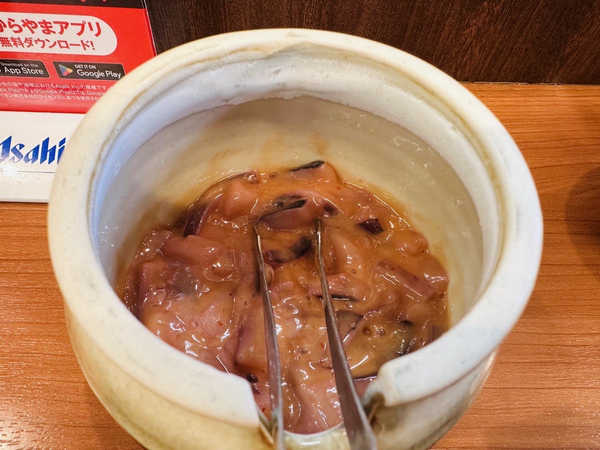 からやま 旨辛にんにくからあげの鉄板麻婆定食 012.
