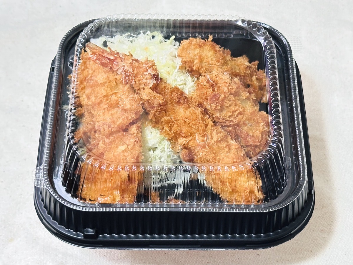 かつや 牡蠣と大海老の海鮮フライ定食 003.
