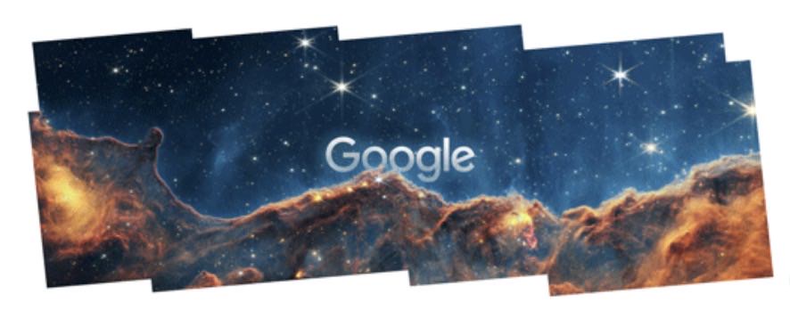Google logo Eta Carinae Nebula.
