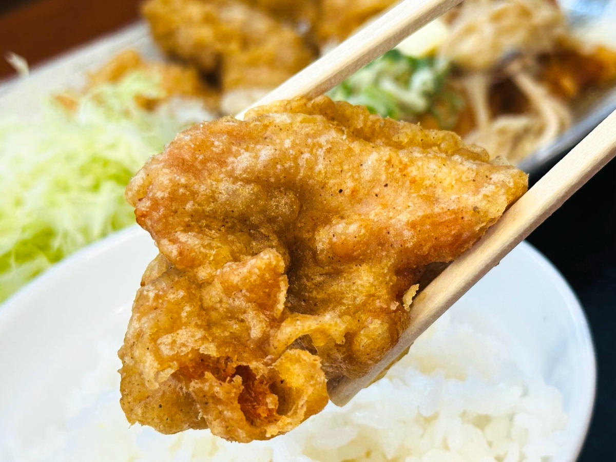 からやま 出汁とり天と白身魚からあげのきのこバターあんかけ定食 009.